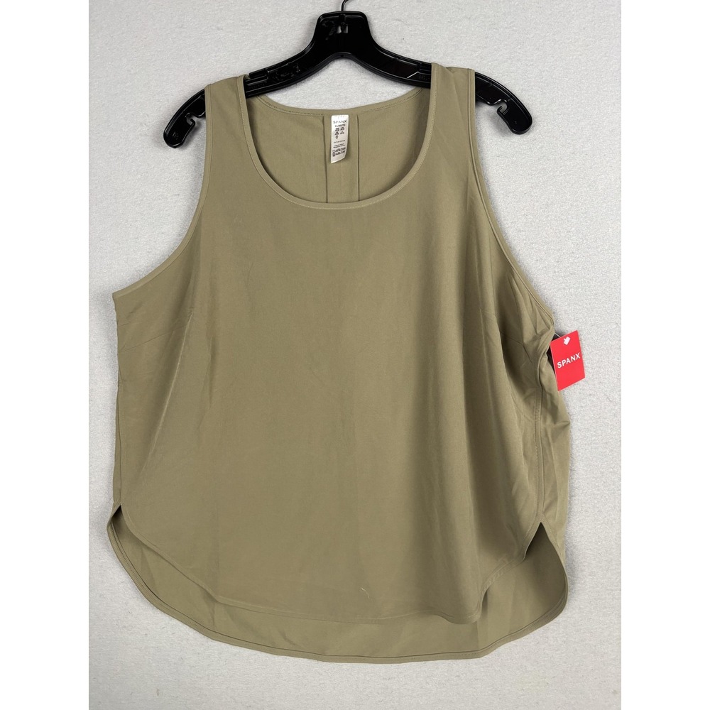 Spanx Tank Top Womens XL Green Out Of Office Shell Tuscan Olive Plus Size NWT